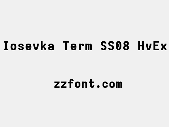 Iosevka Term SS08 HvEx