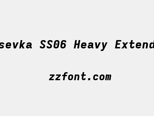 Iosevka SS06 Heavy Extended