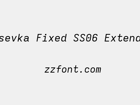Iosevka Fixed SS06 Extended