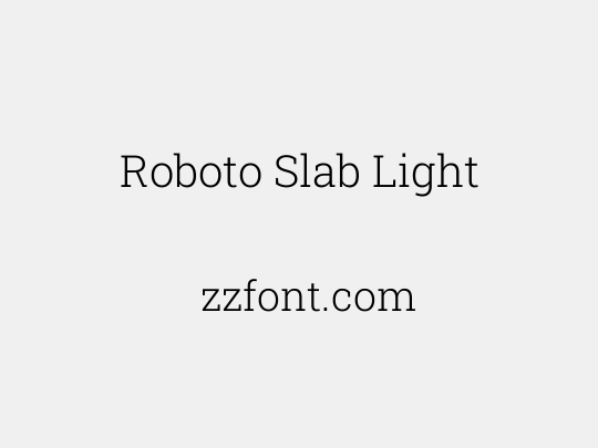 Roboto Slab Light