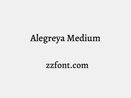 Alegreya Medium