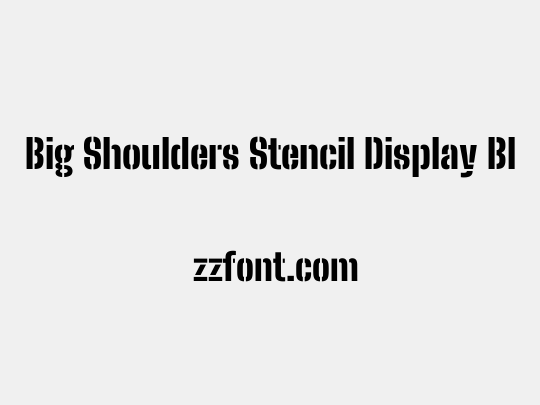 Big Shoulders Stencil Display Black