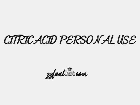 CITRICACID PERSONAL USE