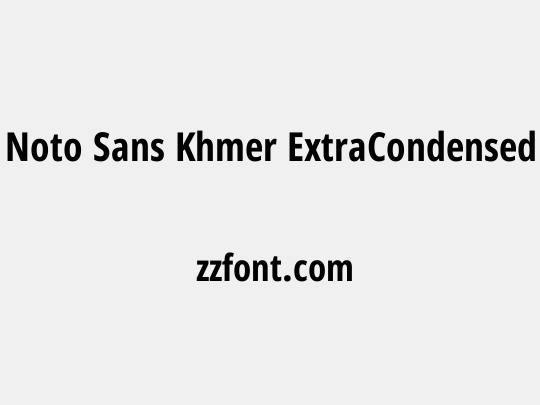 Noto Sans Khmer ExtraCondensed