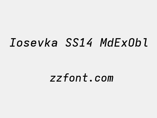 Iosevka SS14 MdExObl