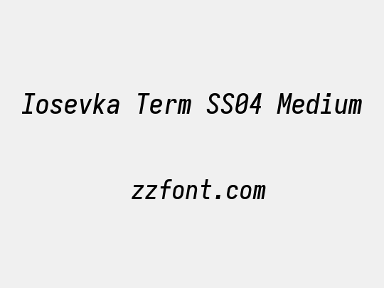 Iosevka Term SS04 Medium