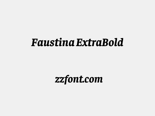 Faustina ExtraBold