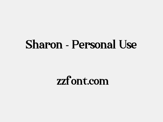 Sharon - Personal Use