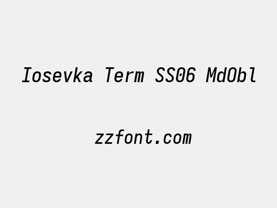 Iosevka Term SS06 MdObl