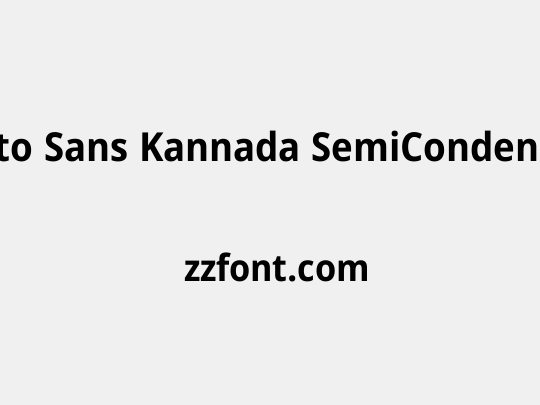 Noto Sans Kannada SemiCondensed