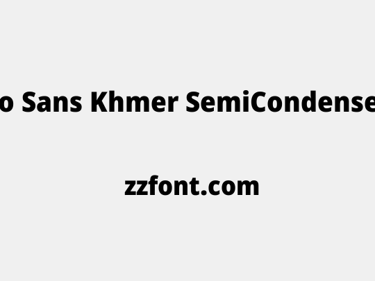 Noto Sans Khmer SemiCondensed Black