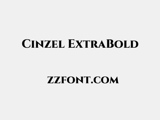 Cinzel ExtraBold