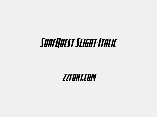 SurfQuest Slight-Italic