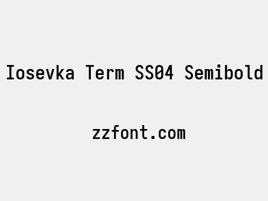 Iosevka Term SS04 Semibold