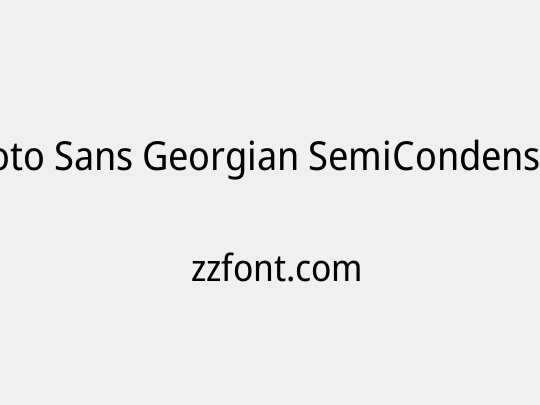 Noto Sans Georgian SemiCondensed