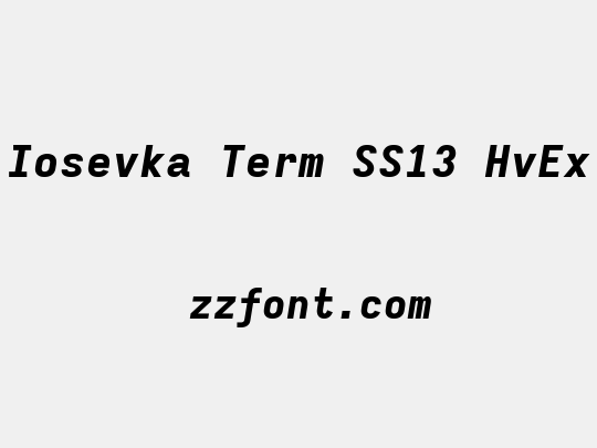 Iosevka Term SS13 HvEx