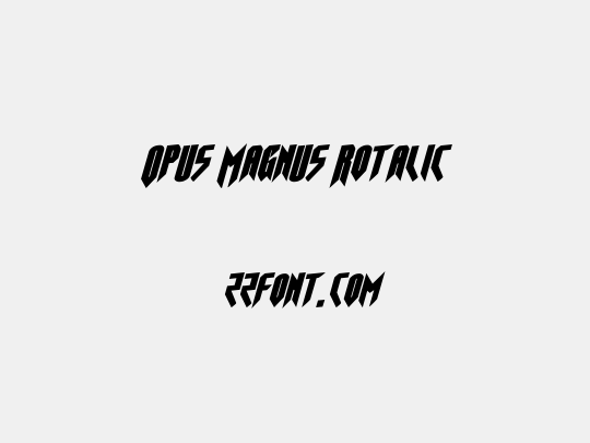 Opus Magnus Rotalic