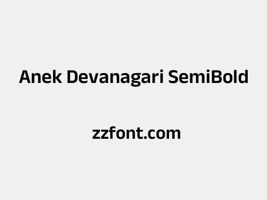 Anek Devanagari SemiBold