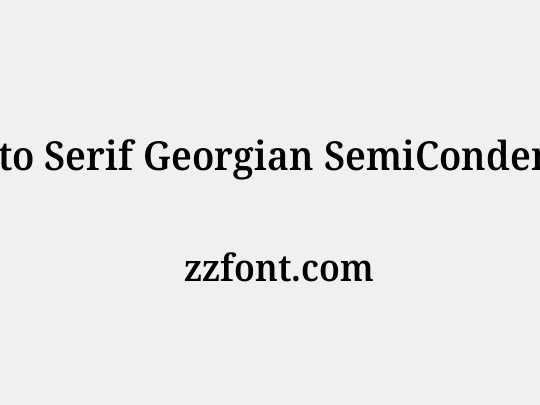 Noto Serif Georgian SemiCondensed SemiBold
