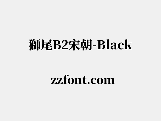 獅尾B2宋朝-Black