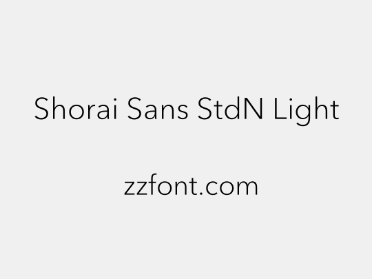 Shorai Sans StdN Light