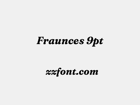 Fraunces 9pt