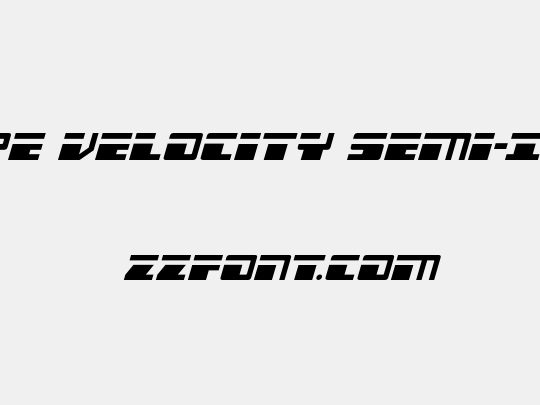 Escape Velocity Semi-Italic