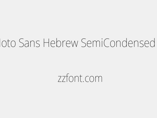 Noto Sans Hebrew SemiCondensed Thin