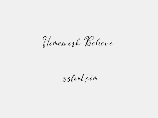 Homework Believe