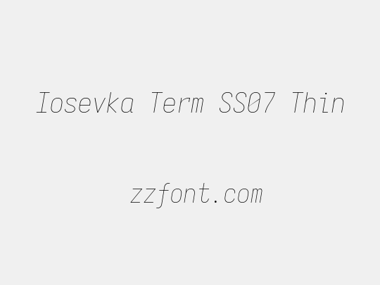Iosevka Term SS07 Thin