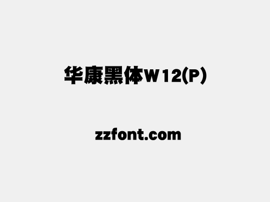 华康黑体W12(P)