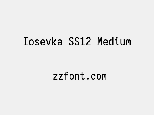 Iosevka SS12 Medium