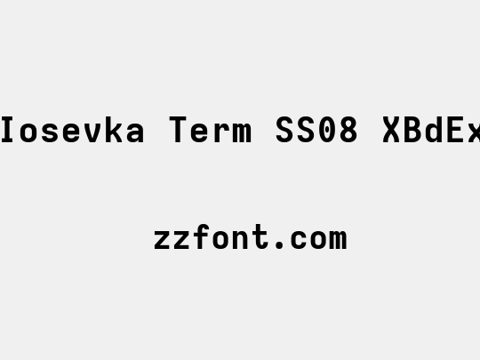Iosevka Term SS08 XBdEx