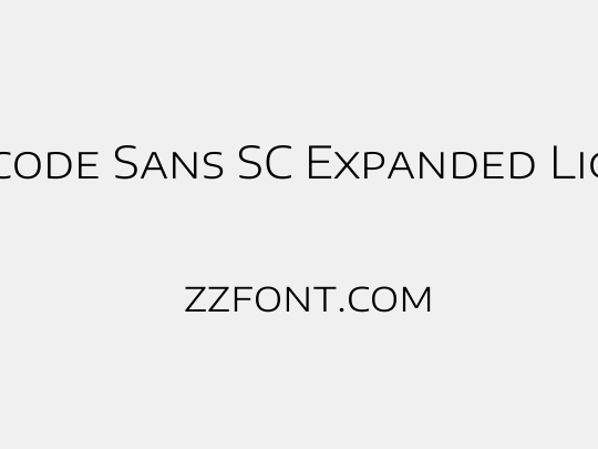 Encode Sans SC Expanded Light