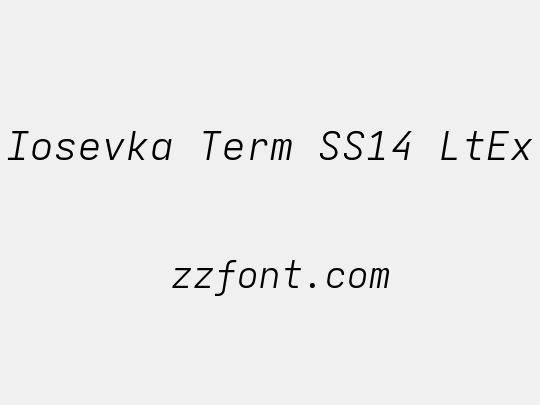 Iosevka Term SS14 LtEx