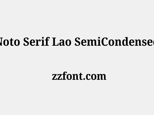Noto Serif Lao SemiCondensed