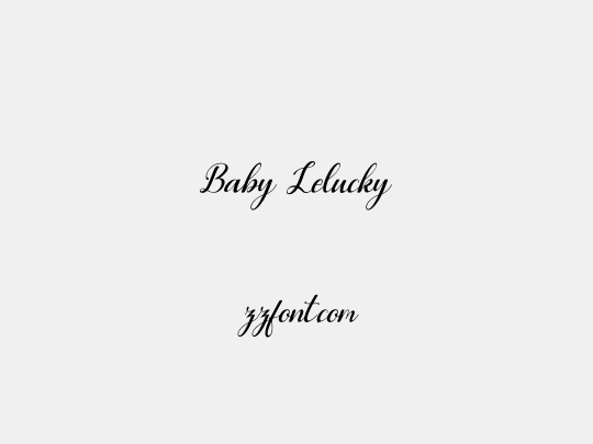 Baby Lelucky