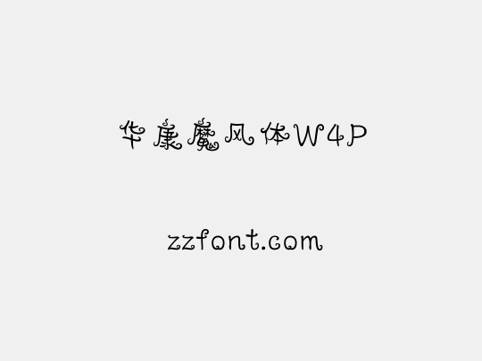 华康魔风体W4P