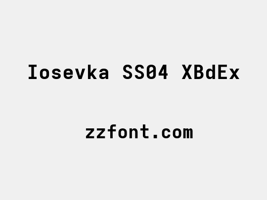 Iosevka SS04 XBdEx
