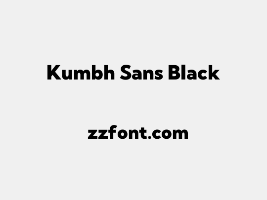 Kumbh Sans Black