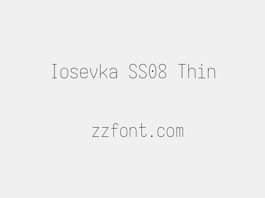 Iosevka SS08 Thin