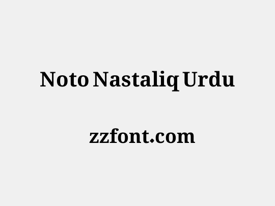 Noto Nastaliq Urdu