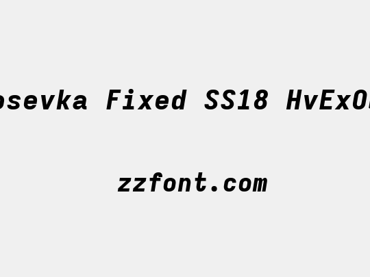 Iosevka Fixed SS18 HvExObl