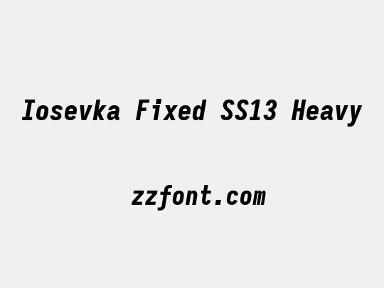 Iosevka Fixed SS13 Heavy
