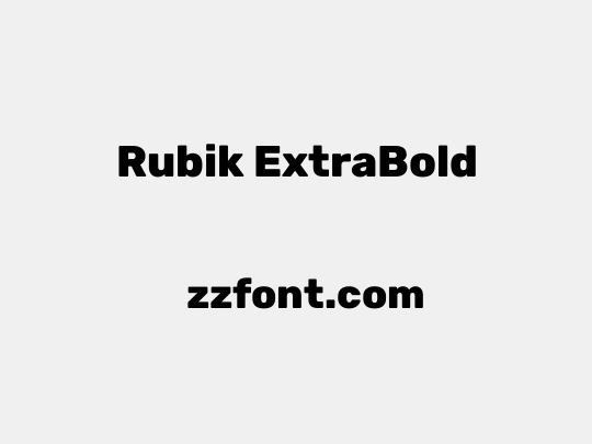 Rubik ExtraBold