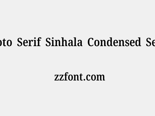Noto Serif Sinhala Condensed SemiBold
