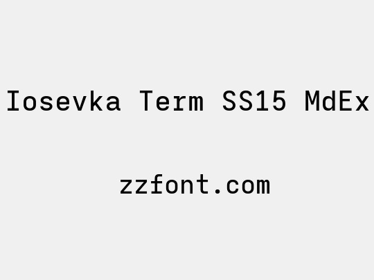 Iosevka Term SS15 MdEx
