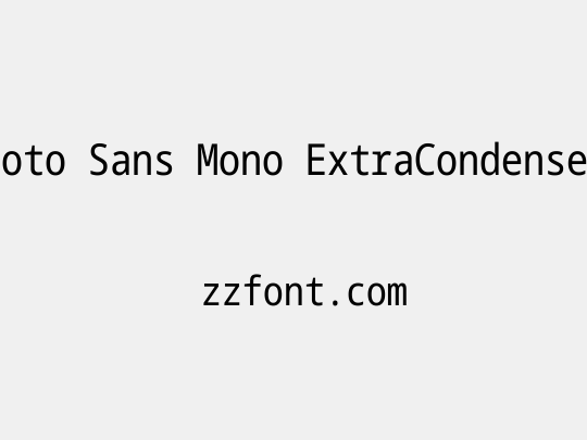 Noto Sans Mono ExtraCondensed