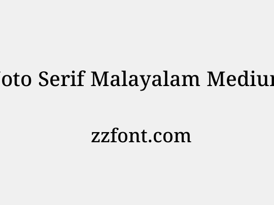 Noto Serif Malayalam Medium