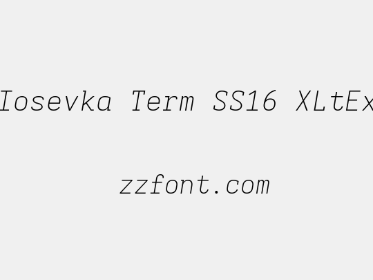 Iosevka Term SS16 XLtEx